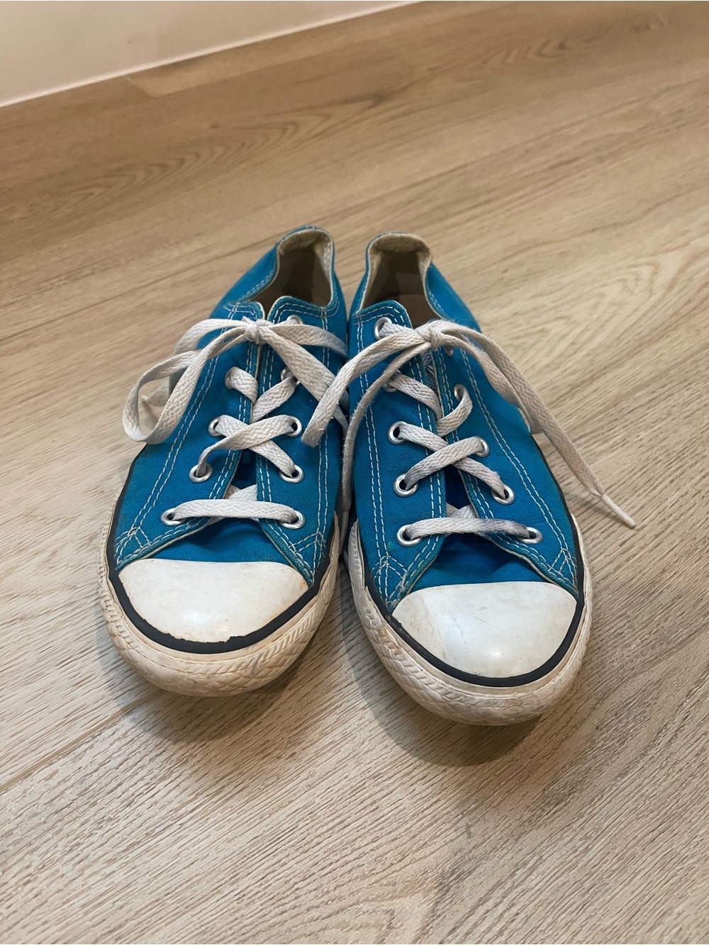 Converse Kids Blue Turquoise Canvas Low-Top Sneakers Chuck Taylor